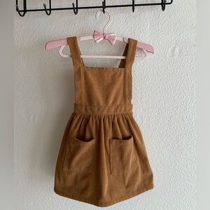Brown Corduroy Kids Overalls